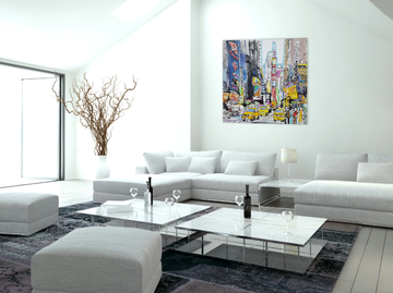 Triangular World - Canvas Painting by NOVOCUADRO ART COMPANY - view 3